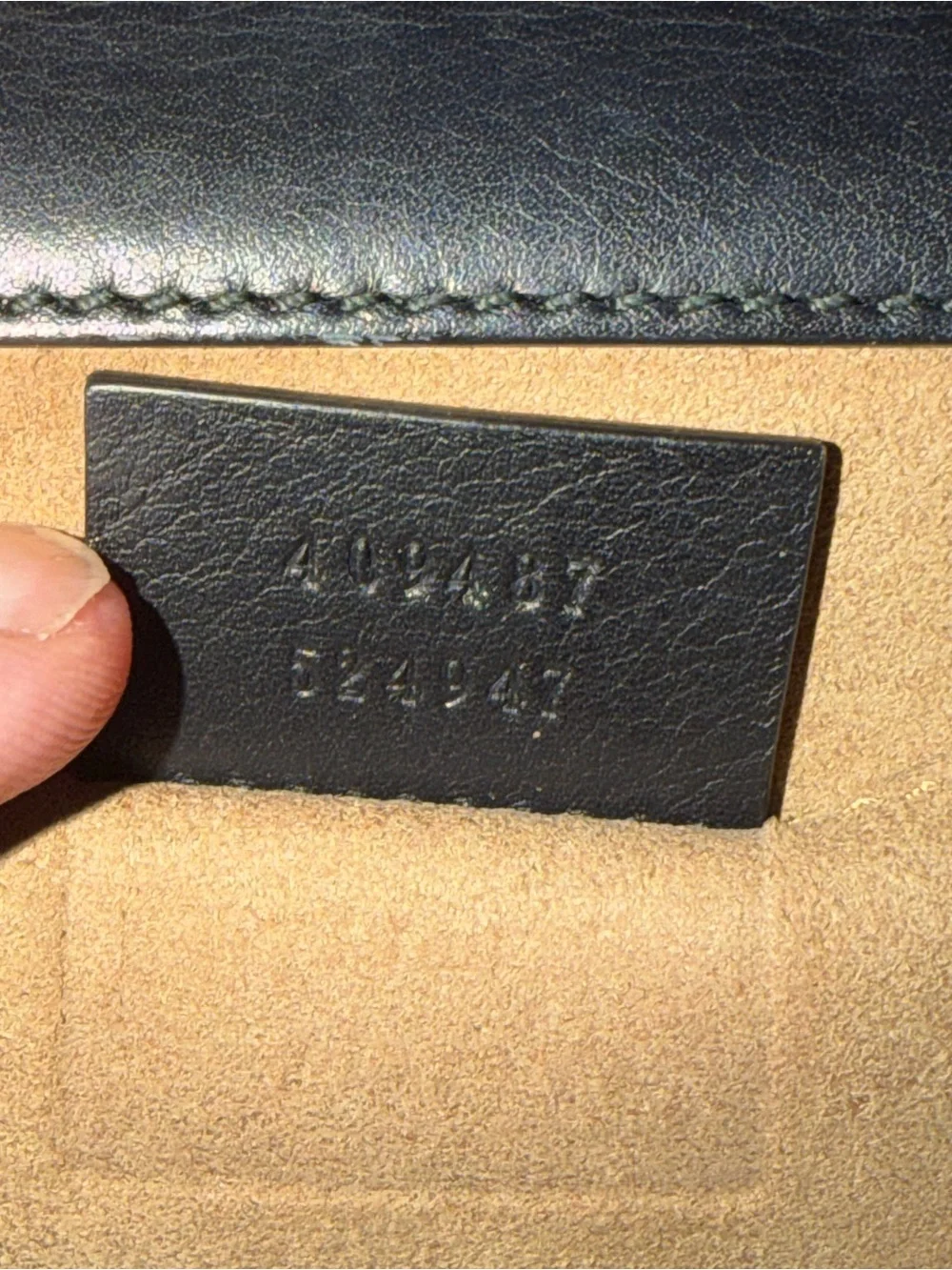 Black Leather Gucci Padloc